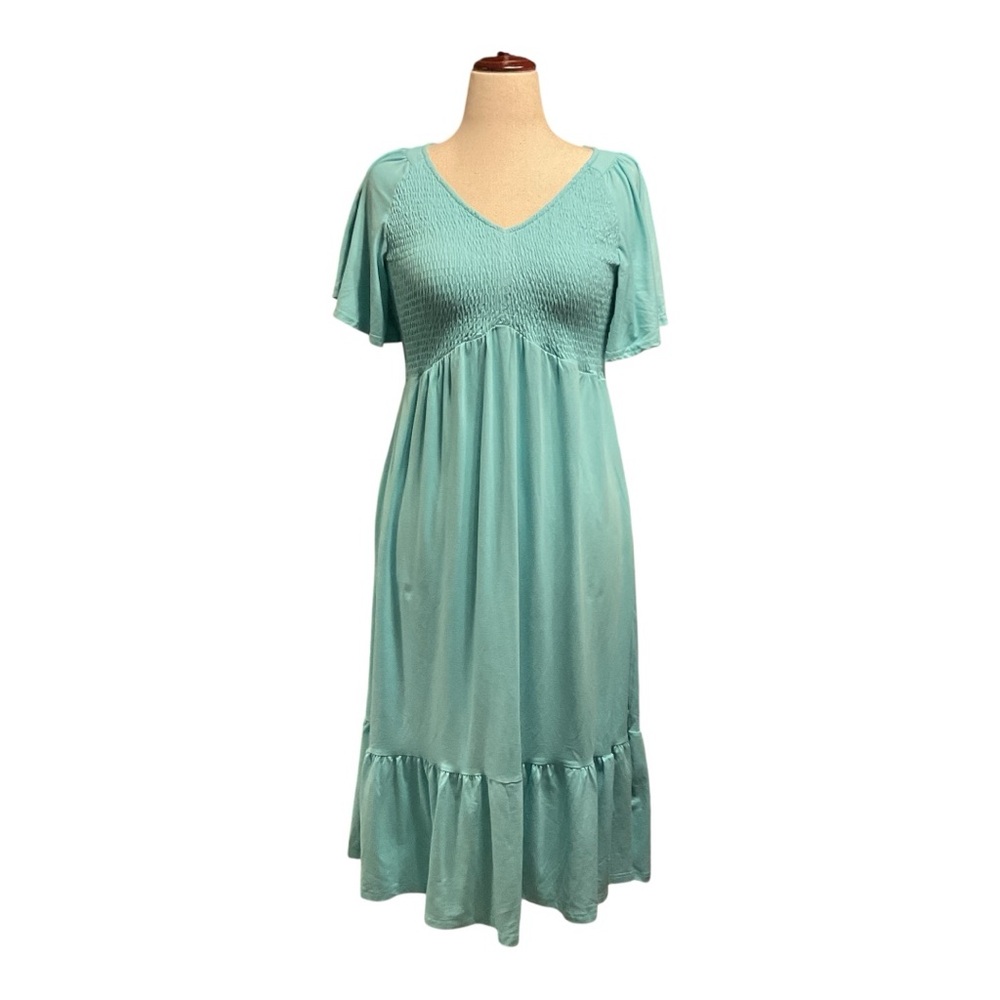 Elegant Teal Midi Dress